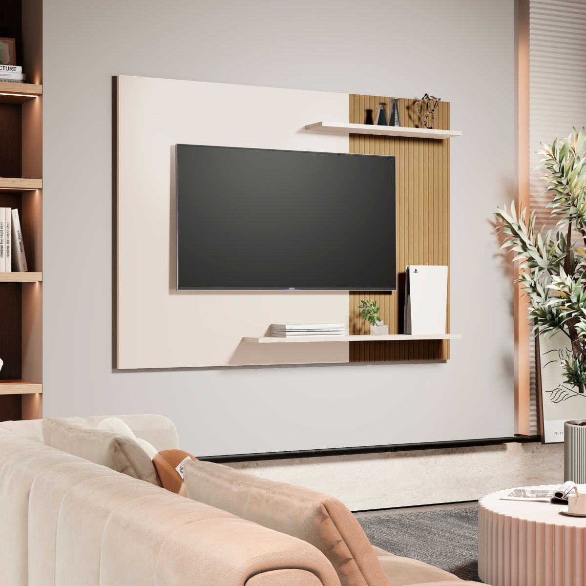 Painel Mánfis Off White Ripado - DDCSAL794
