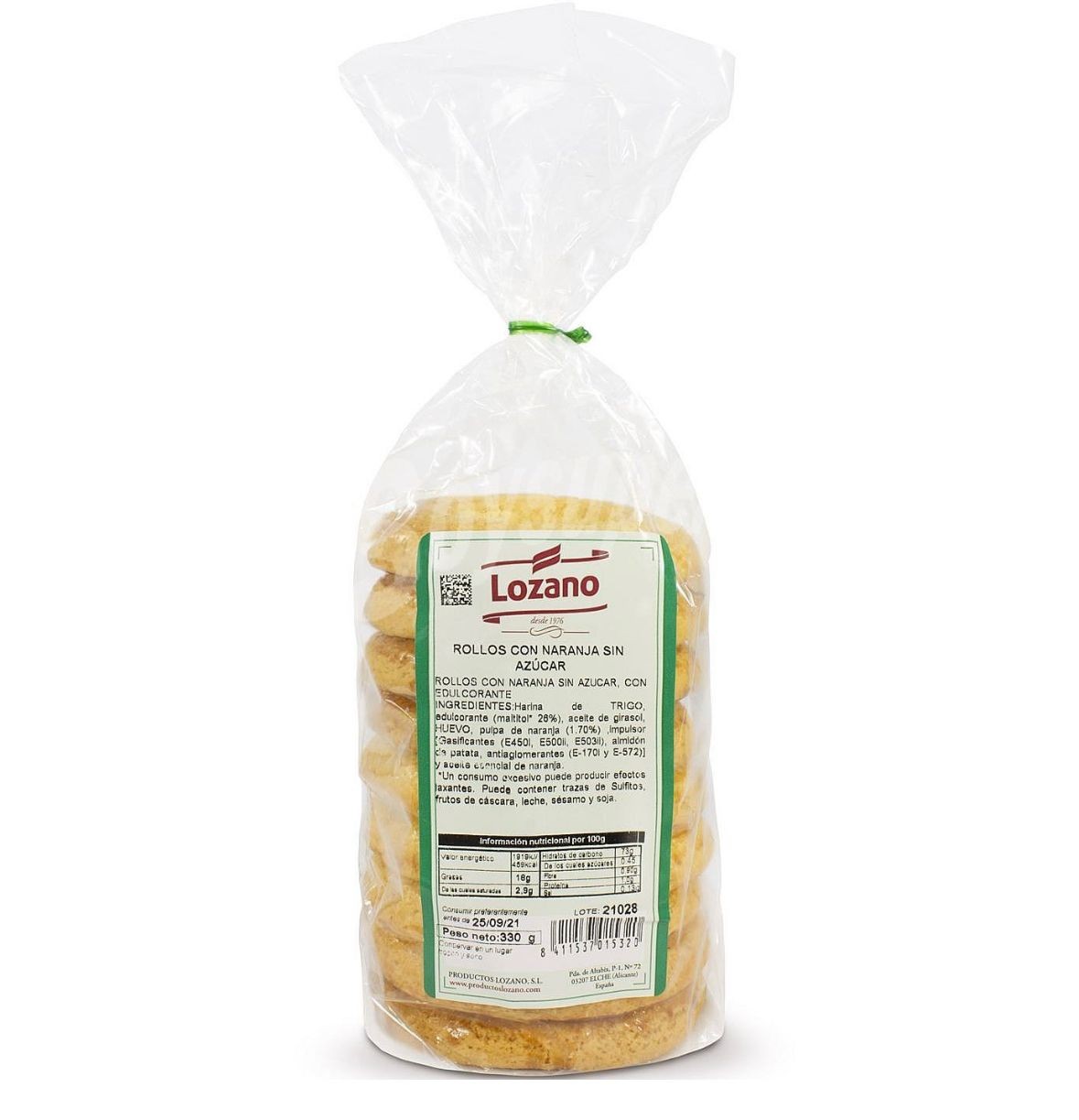 Rollos con naranja sin azúcar Lozano