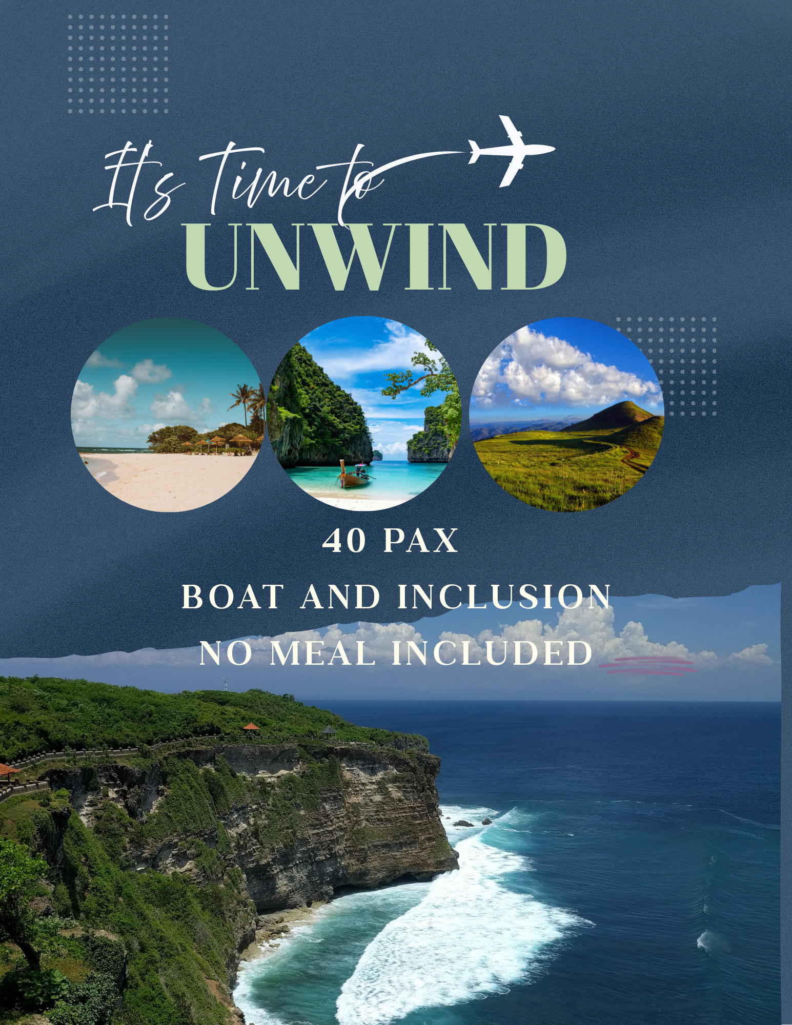 Island Adventure Boat and Inclusion Tour for 40 passengers