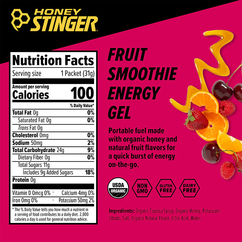 HONEY STINGER GEL FRUIT SMOOTHIE 32GR
