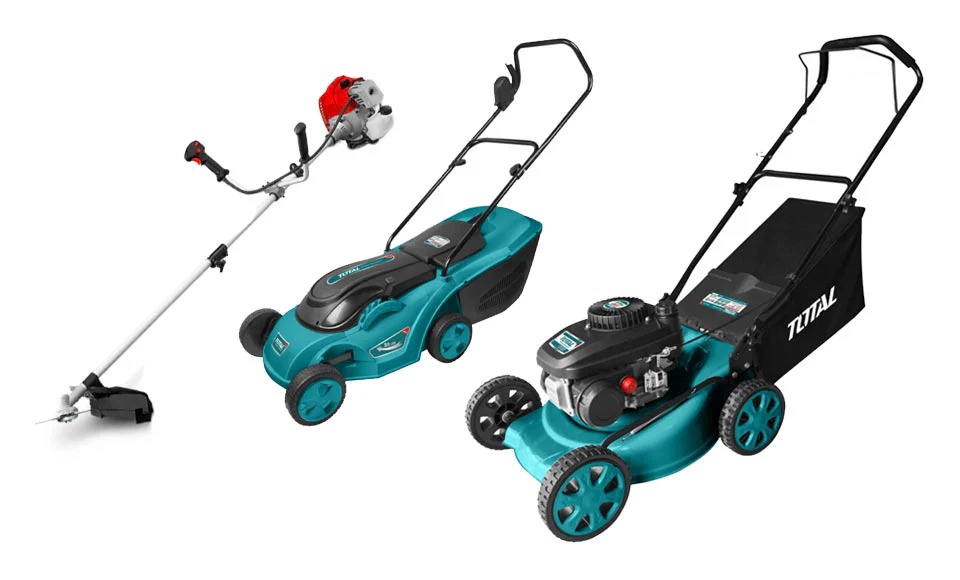 Lawn Mower and Grass Trimmer Set