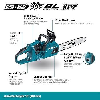 Makita 36V Brushless Cordless Chainsaw