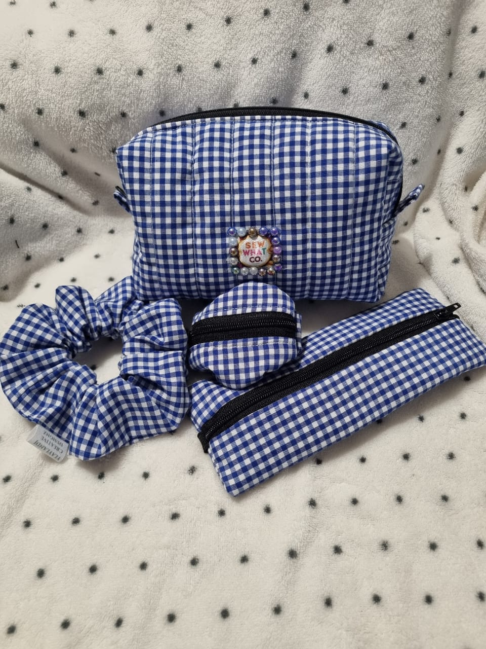 Gingham Accessories Set