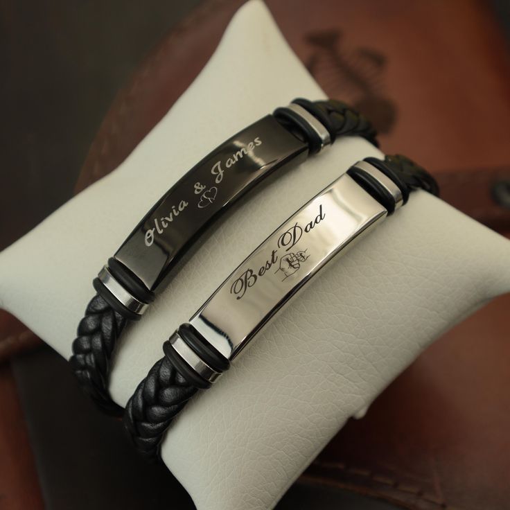 Personalized Stainless Steel Engraved Bracelets
