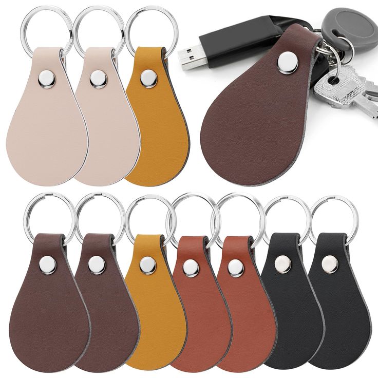 Leather Keychain Fob Holder