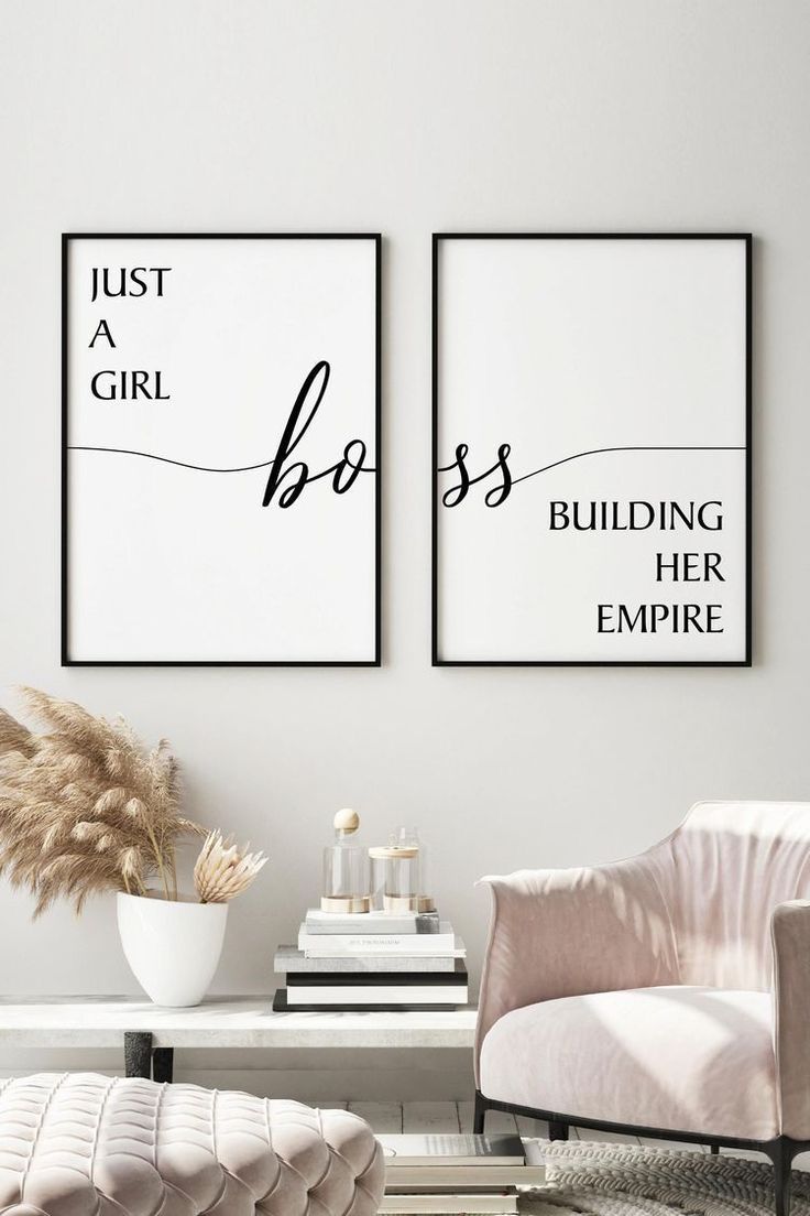 Inspirational Boss Lady Wall Art Set