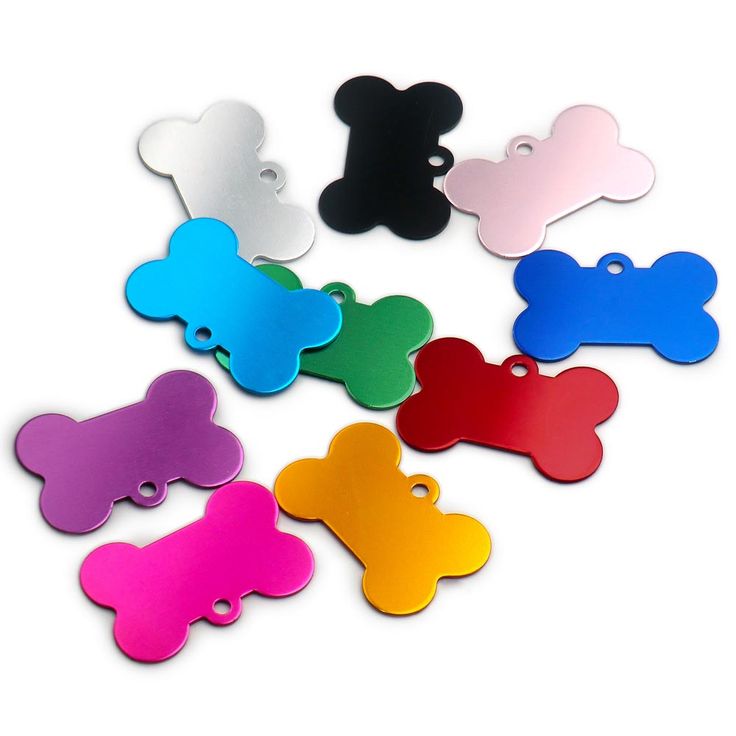 Colorful Bone-Shaped Pet ID Tags