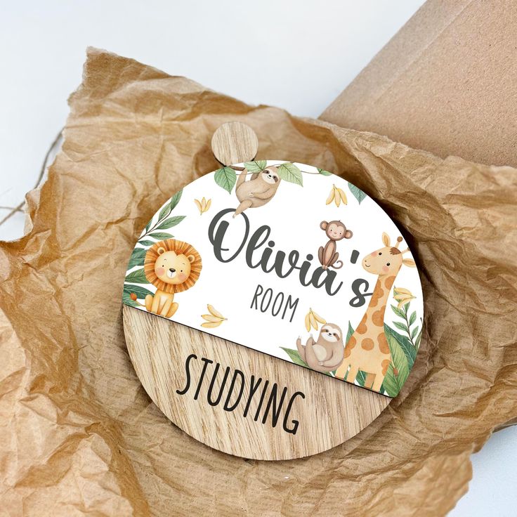 Personalized Wooden Room Door Sign