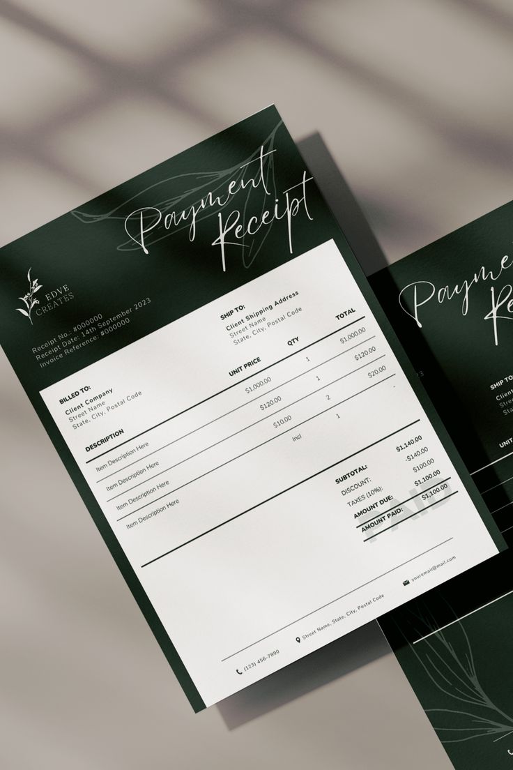 Customizable Invoice Pad