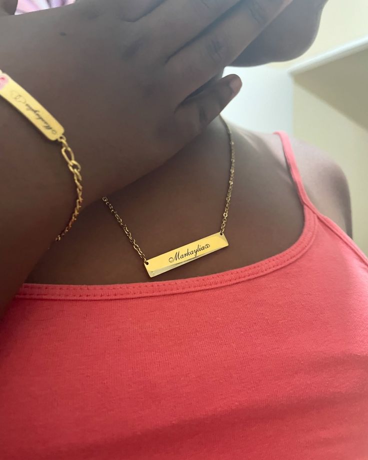 Personalized Stainless Steel Nameplate Necklace