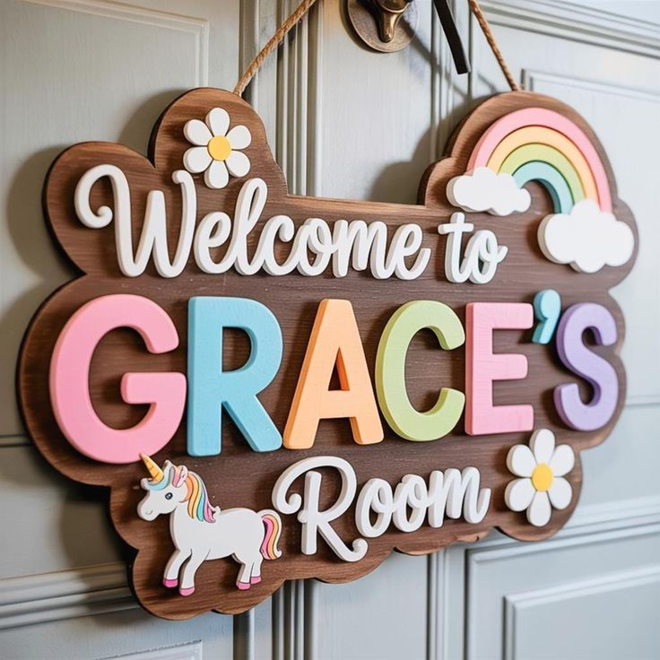 Personalized Wooden Room Door Sign