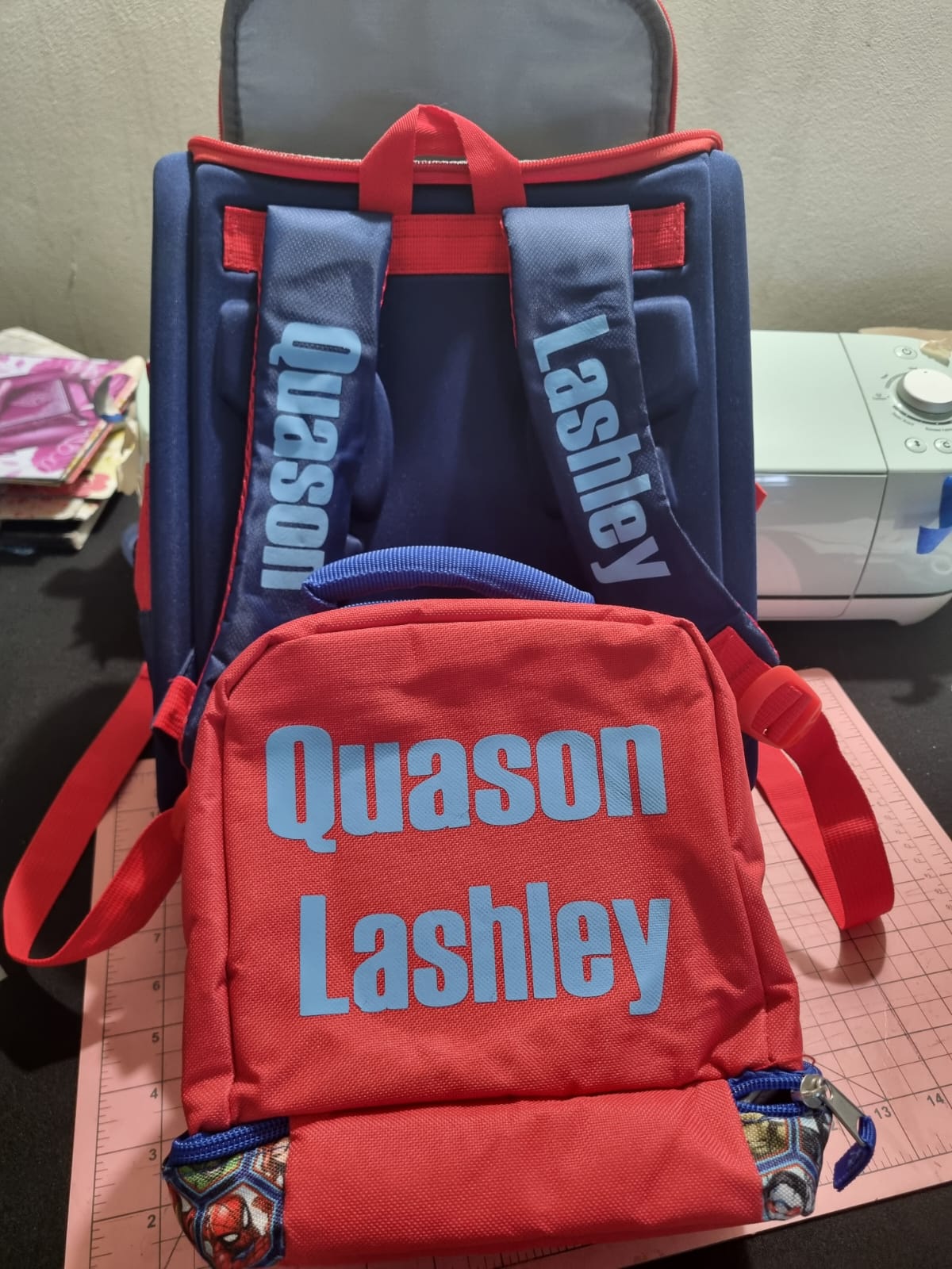 Personalized Floral Backpack Set