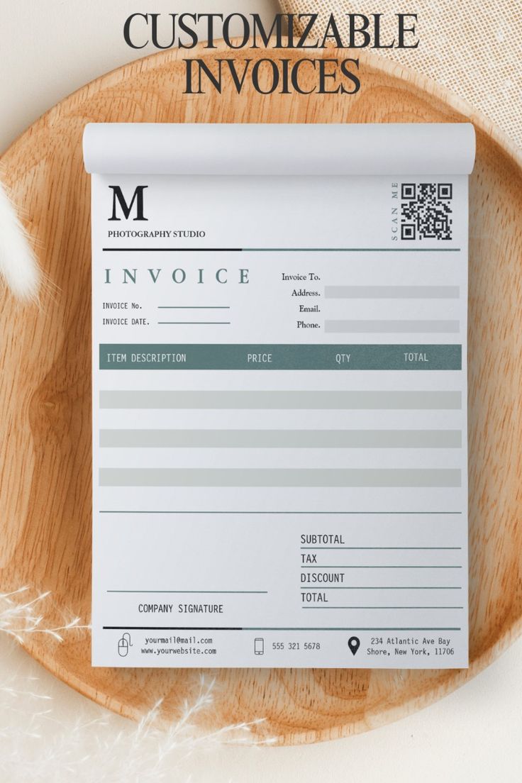 Customizable Invoice Pad