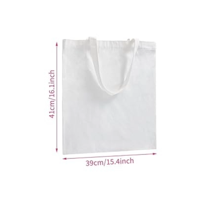 Sublimation, Handmade, Reusable blank Canvas Tote Bags 
