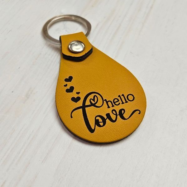 Leather Keychain Fob Holder