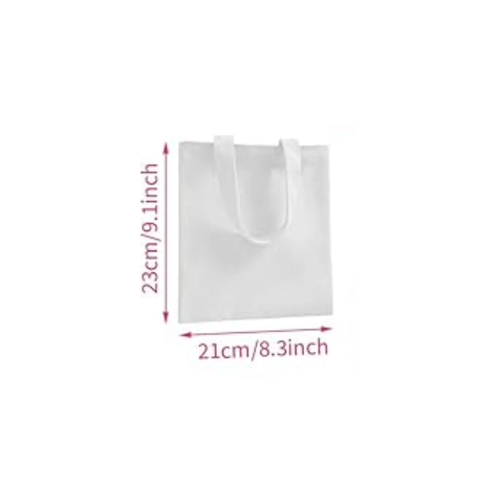 Sublimation, Handmade, Reusable blank Canvas Tote Bags 