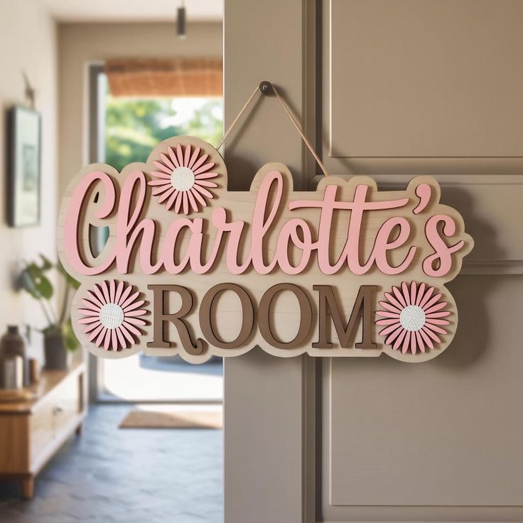 Personalized Wooden Room Door Sign