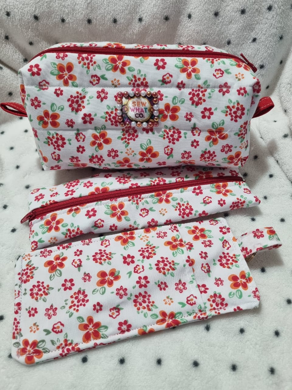 Floral Quilted Bag Set