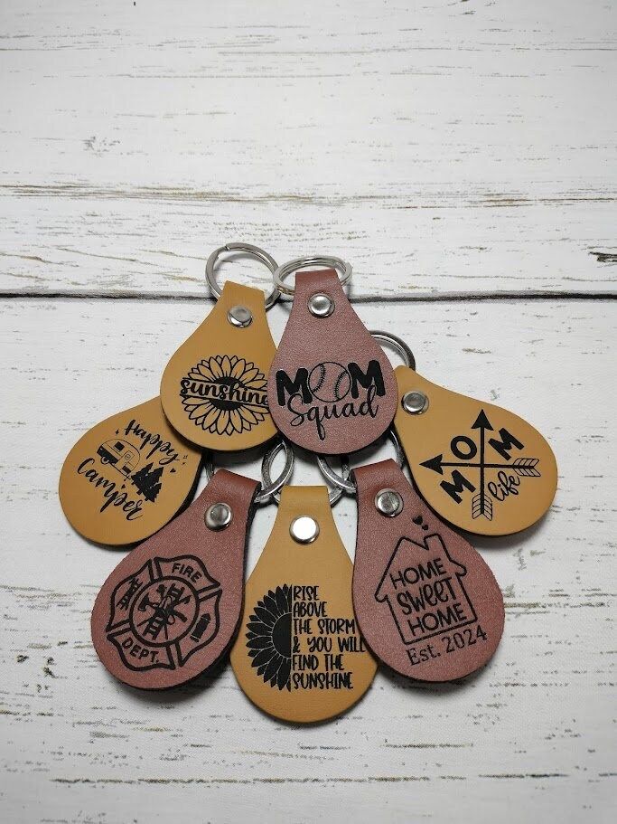 Leather Keychain Fob Holder