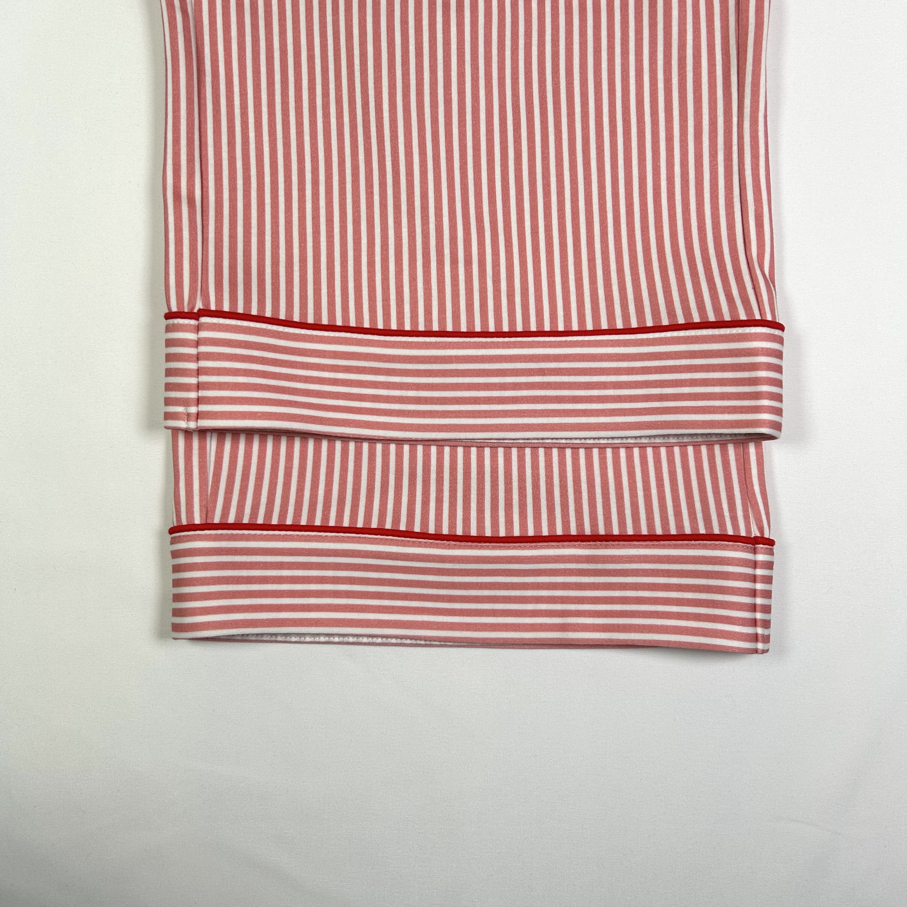 Pink Striped Cotton Long Sleeve Pyjama Set