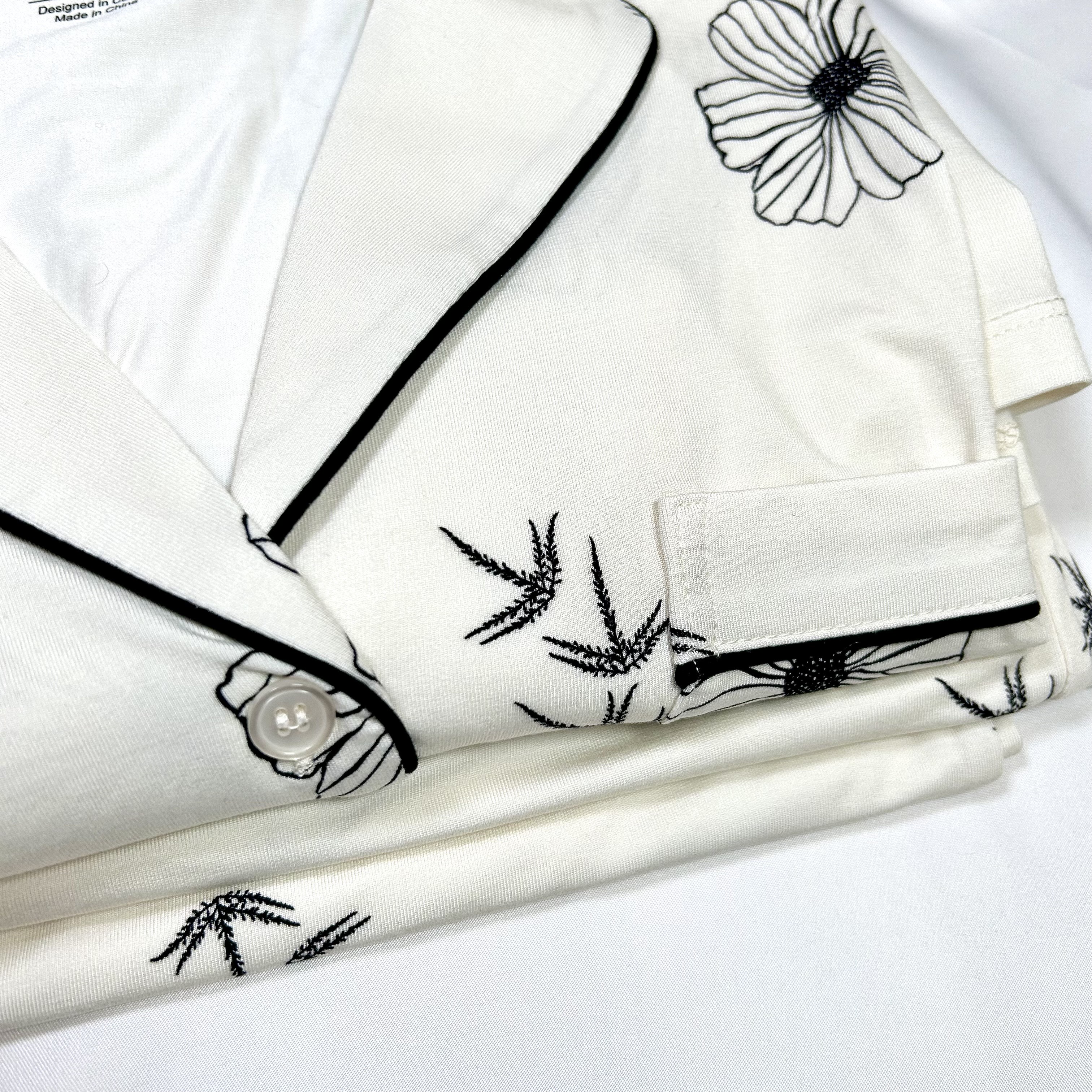 Ivory Bamboo Long Sleeve Pyjama Set