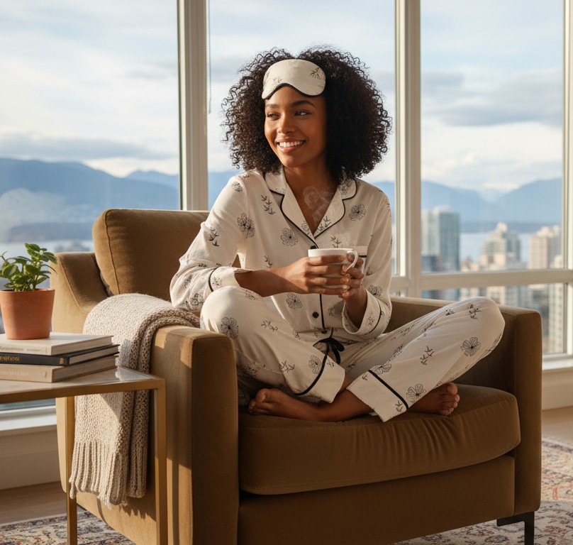 Ivory Bamboo Long Sleeve Pyjamas