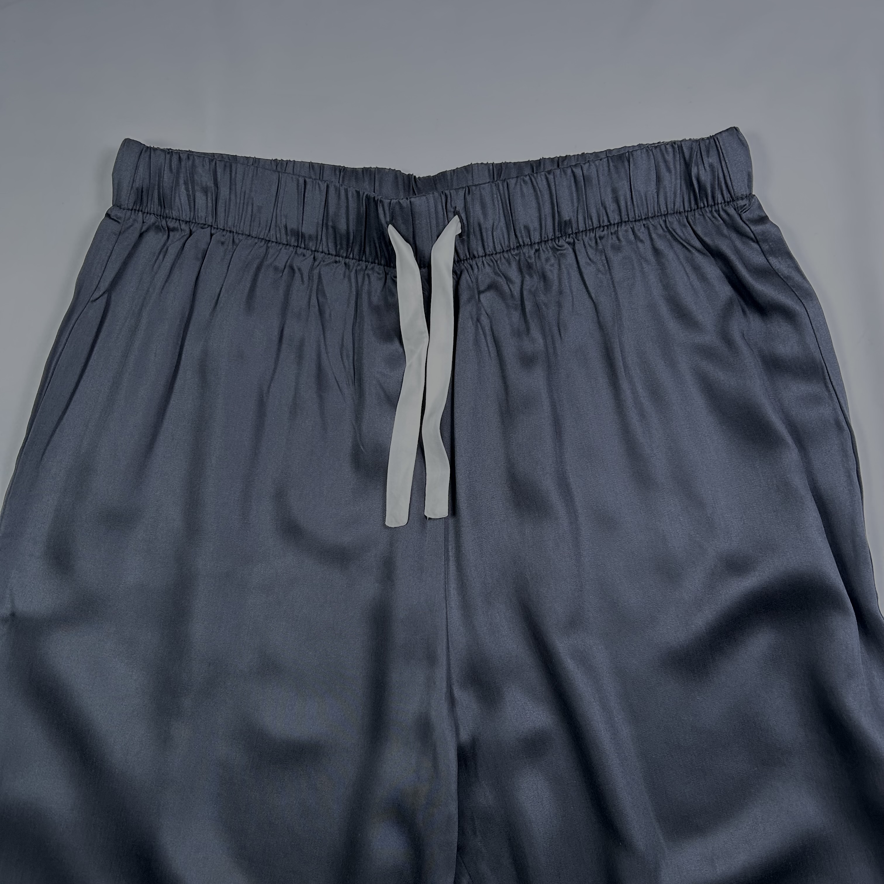 Black Bamboo Sateen Long Sleeve Pyjama Set