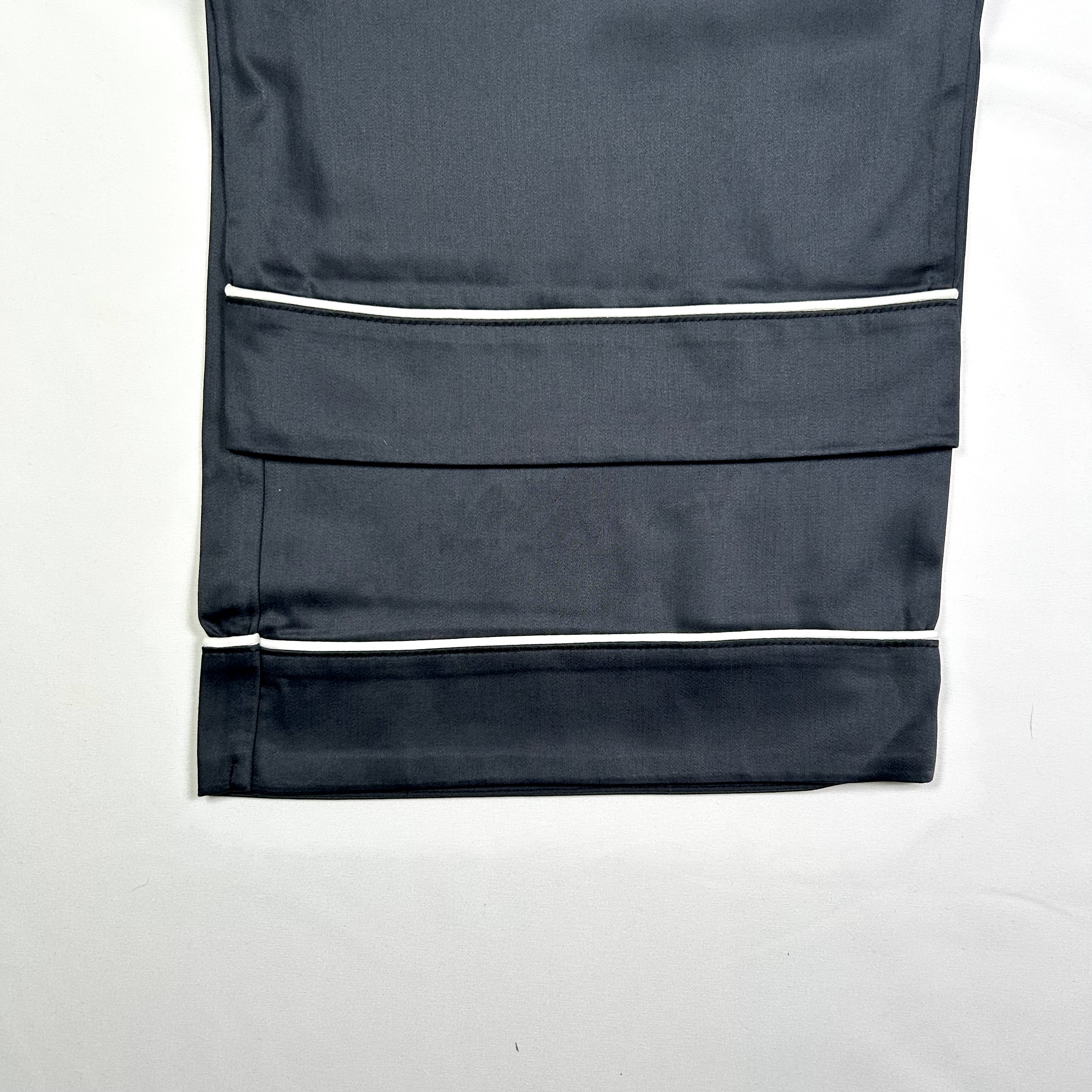 Black Bamboo Sateen Long Sleeve Pyjama Set