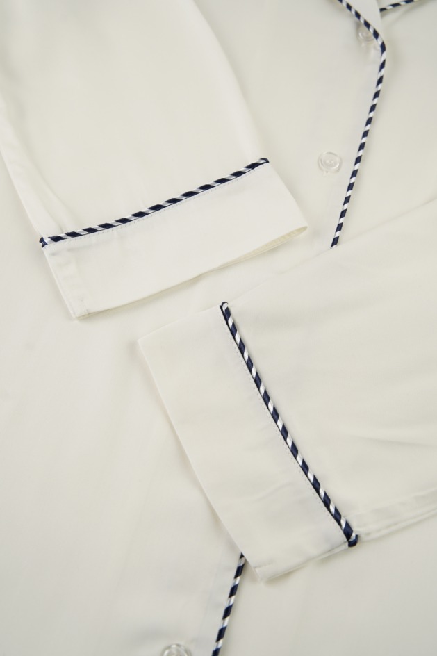 Pearl Bamboo Sateen Long Sleeve Pyjama Set