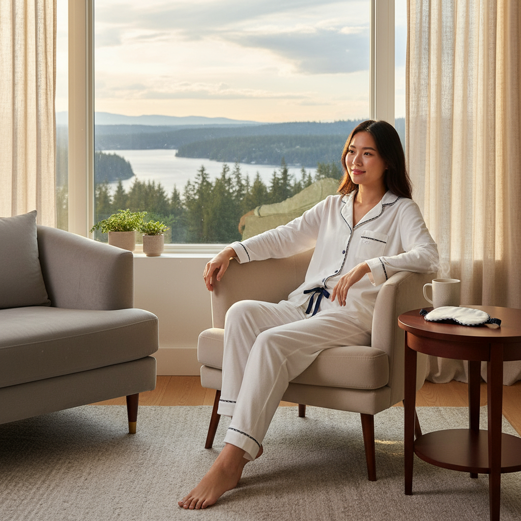 White Cotton Long Sleeve Pyjamas