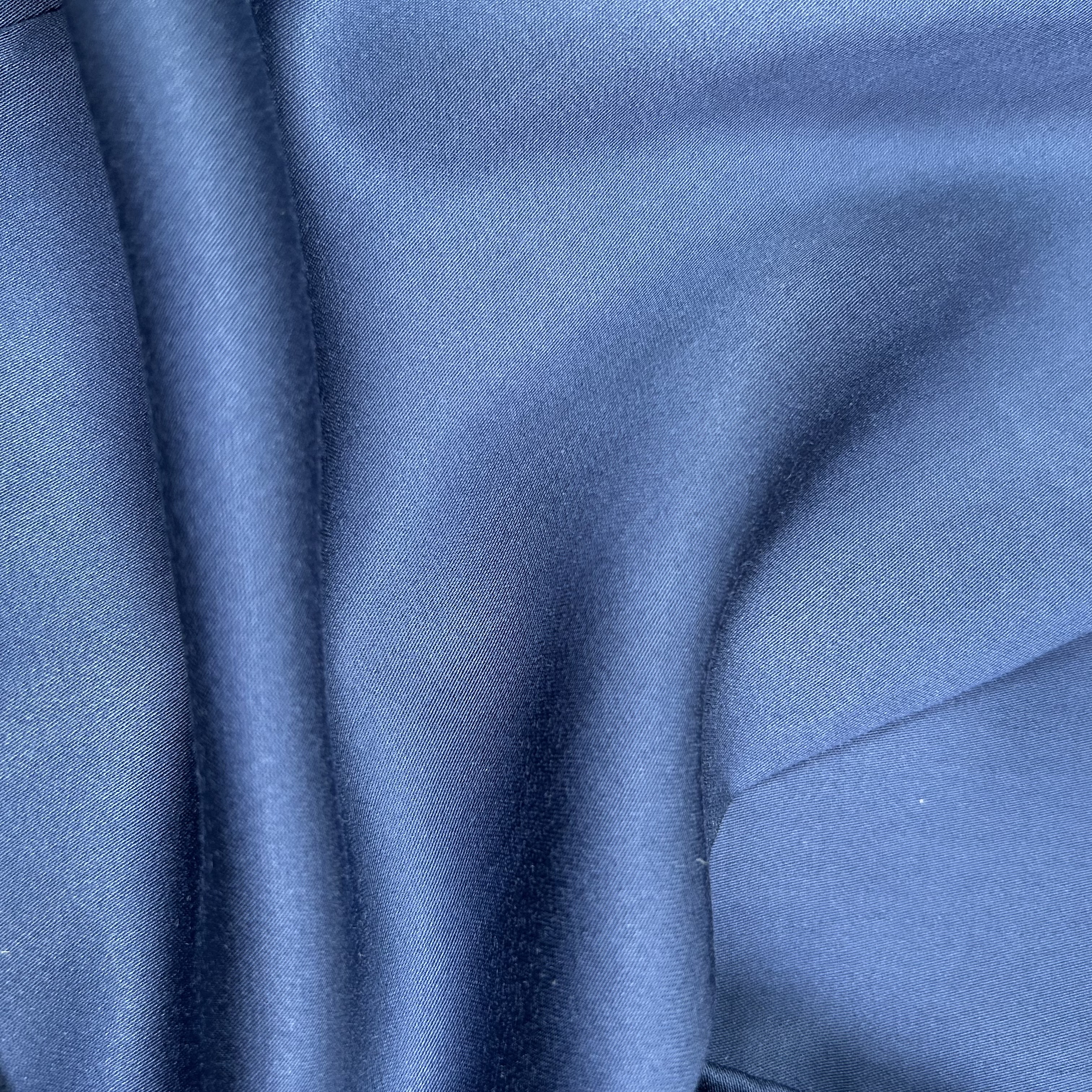 Blue Bamboo Sateen Long Sleeve Pyjama Set