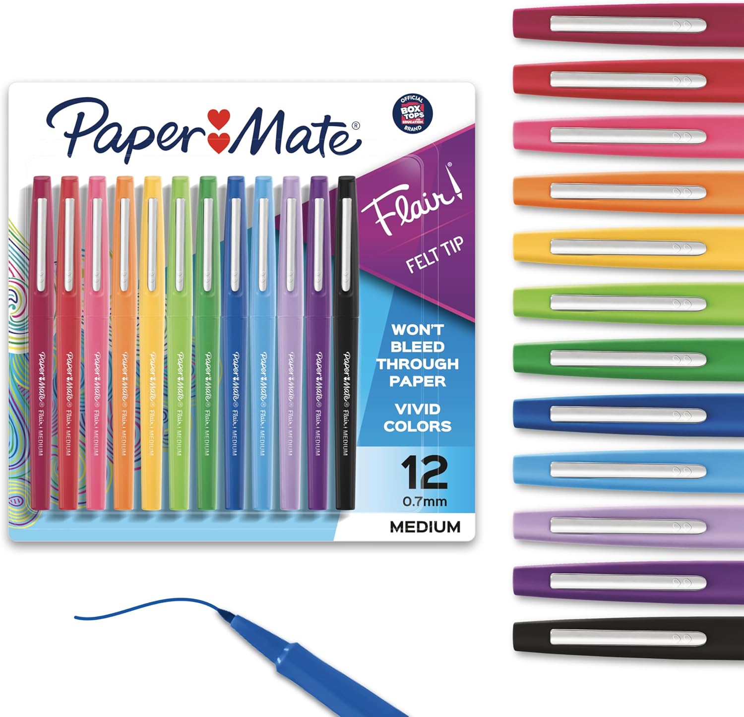 Paper Mate Flair Felt Tip Pens, 12-Pack
