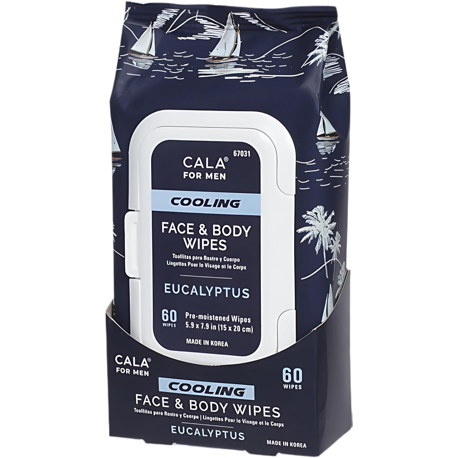 Cala For Men Cooling Face & Body Wipes