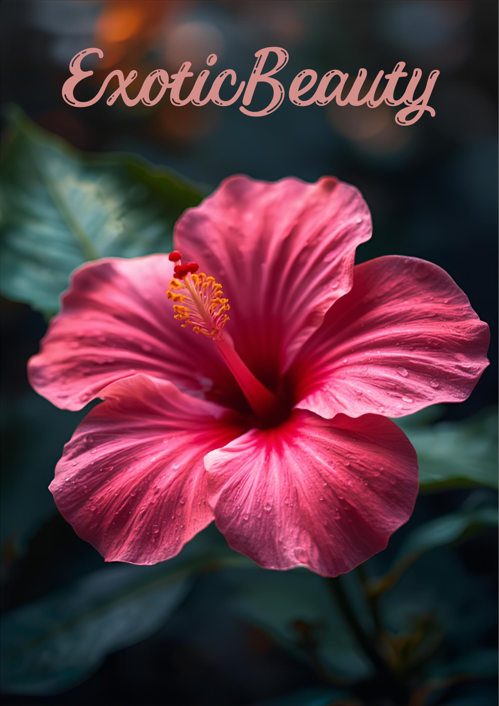 A beautiful hibiscus flower poster