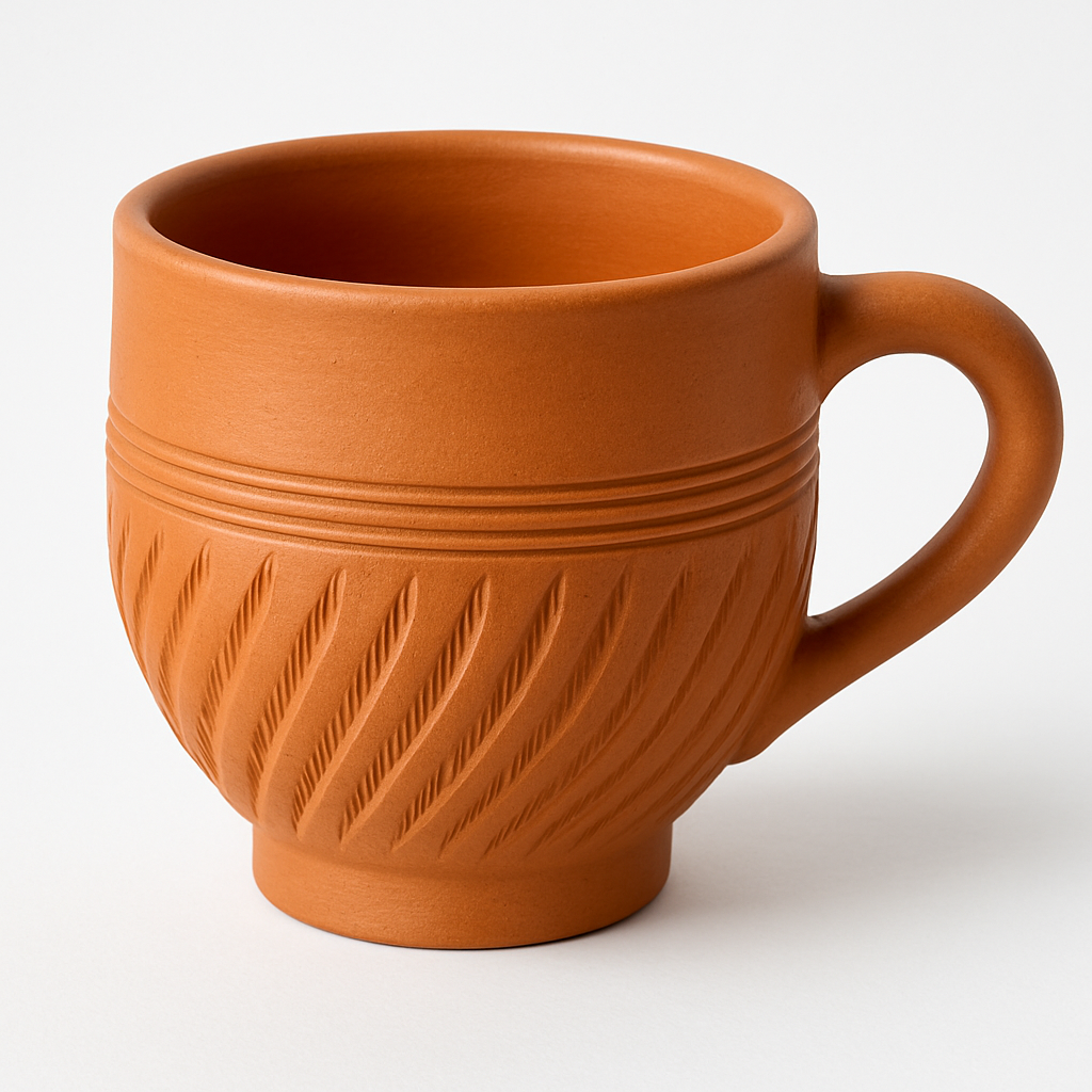 Krishak Bharti Handmade Flared Clay Mug – 350ml