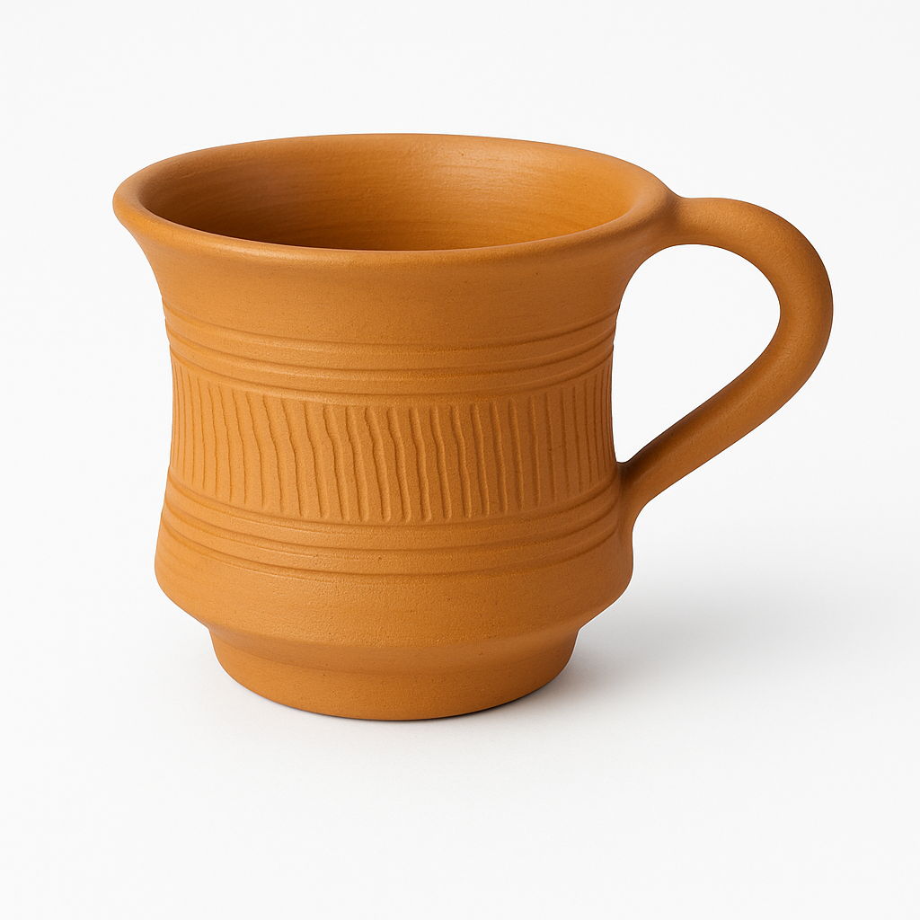Krishak Bharti Classic Swirl Clay Mug – 350ml