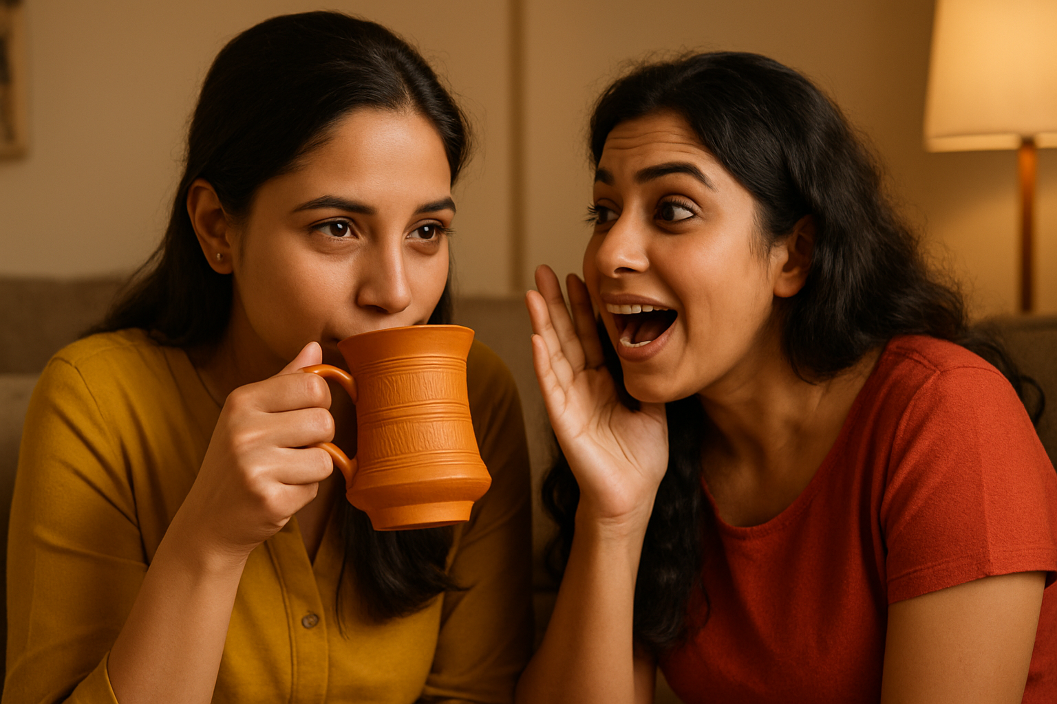 Krishak Bharti Artisan Clay Mug – Linear Texture, 350ml