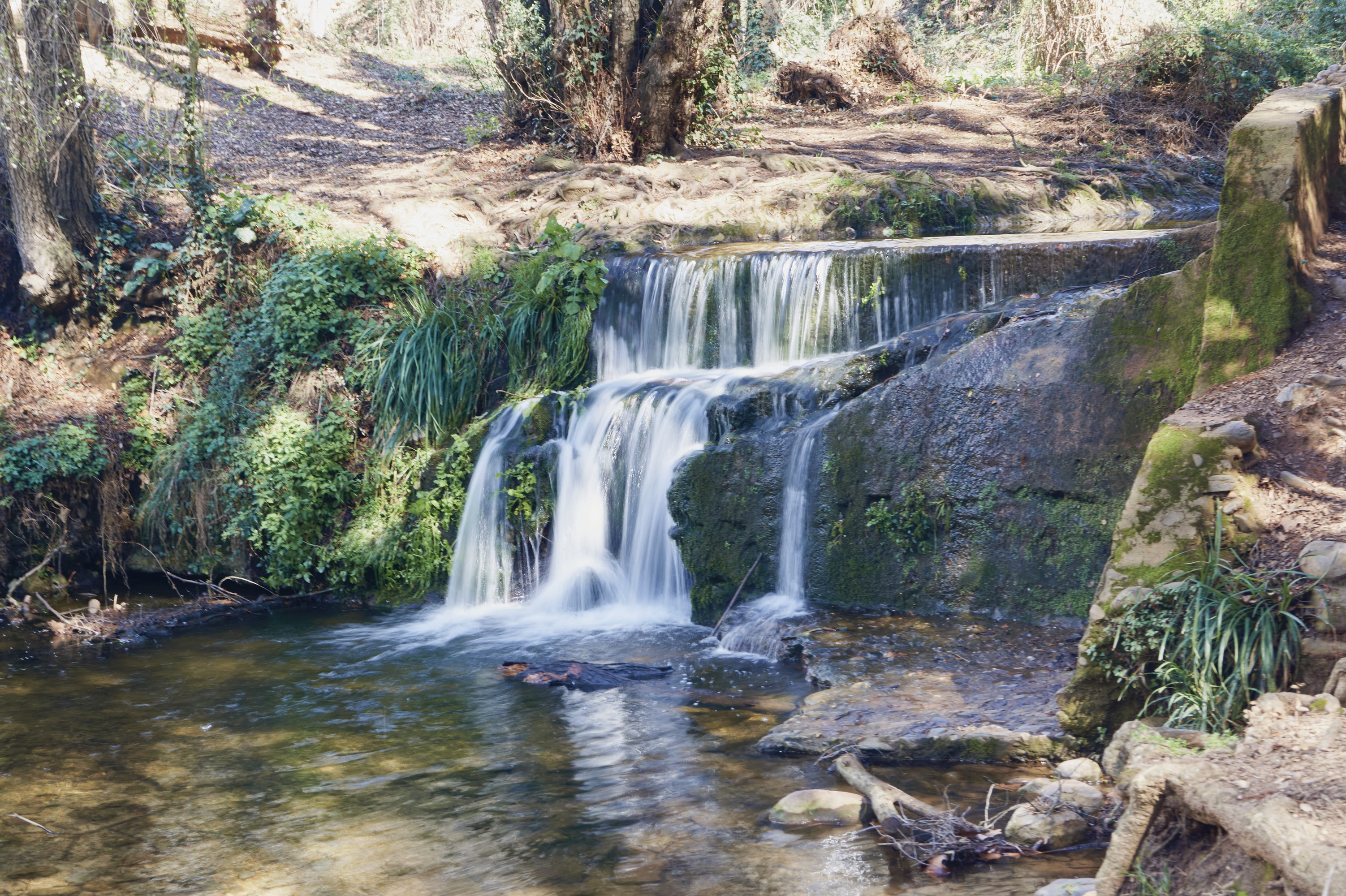 Pequeña cascada natural