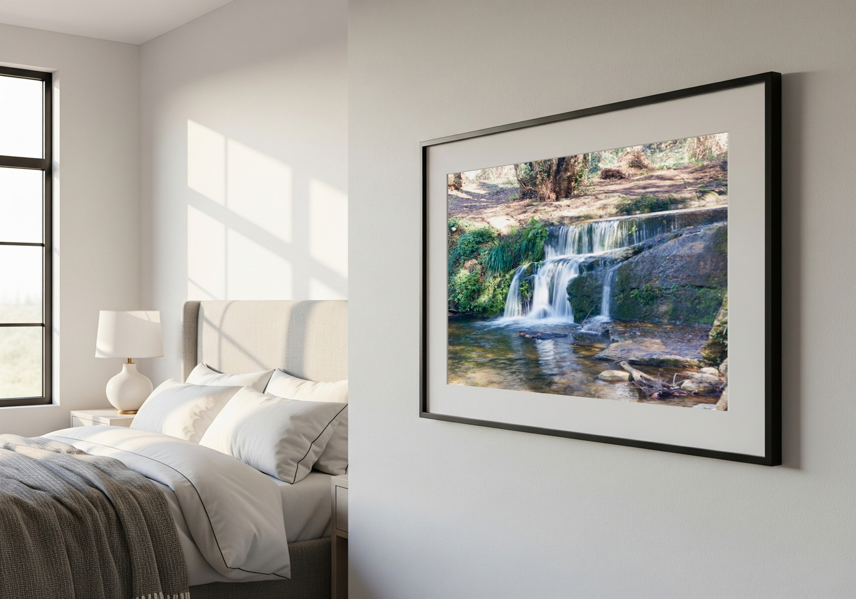 Pequeña cascada natural