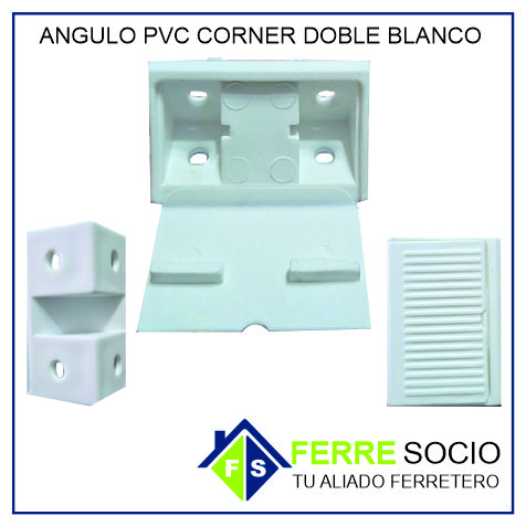 Ángulo PVC Córner Doble Blanco