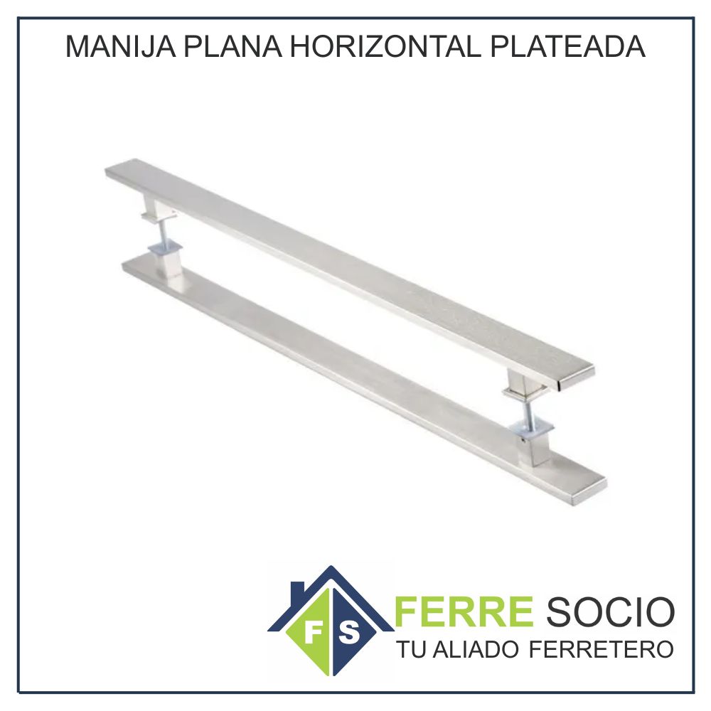 MANIJA PLANA HORIZONTAL PLATEADA