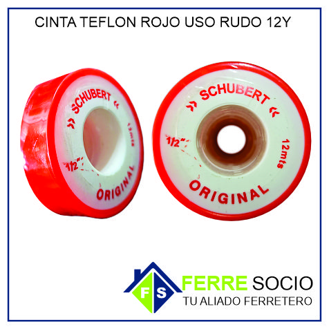 CINTA TEFLON ROJO USO RUDO 12Y