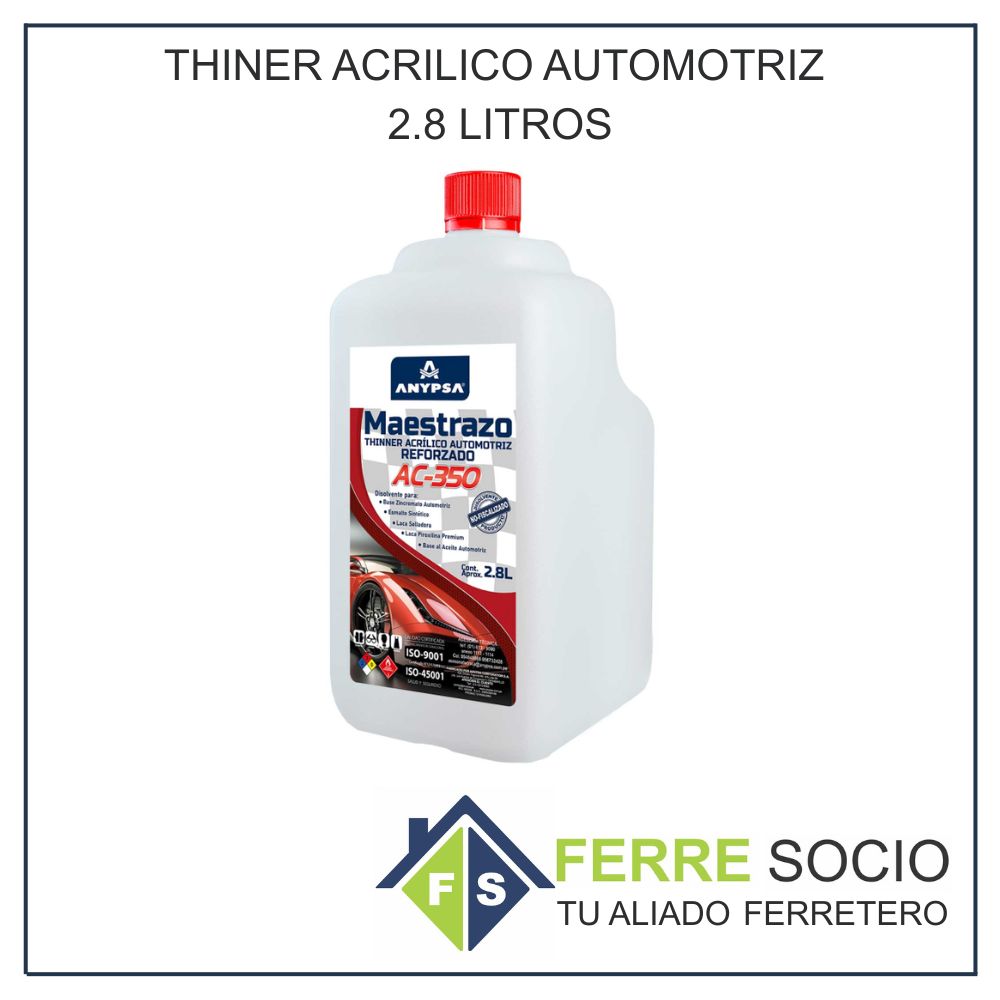 THINER ACRILICO AUTOMOTRIZ 2.8 LITROS
