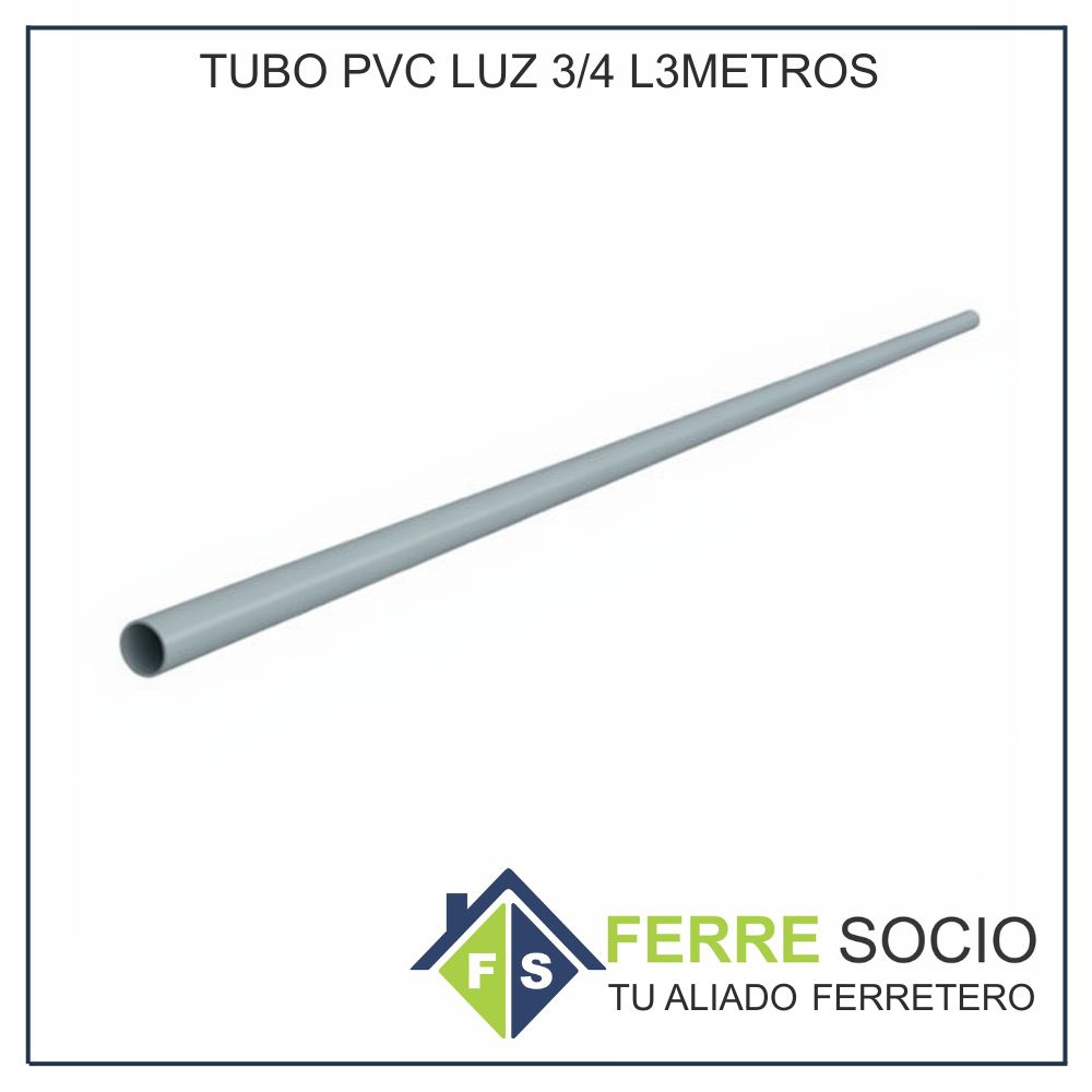 TUBO PVC LUZ 3/4 L3METROS