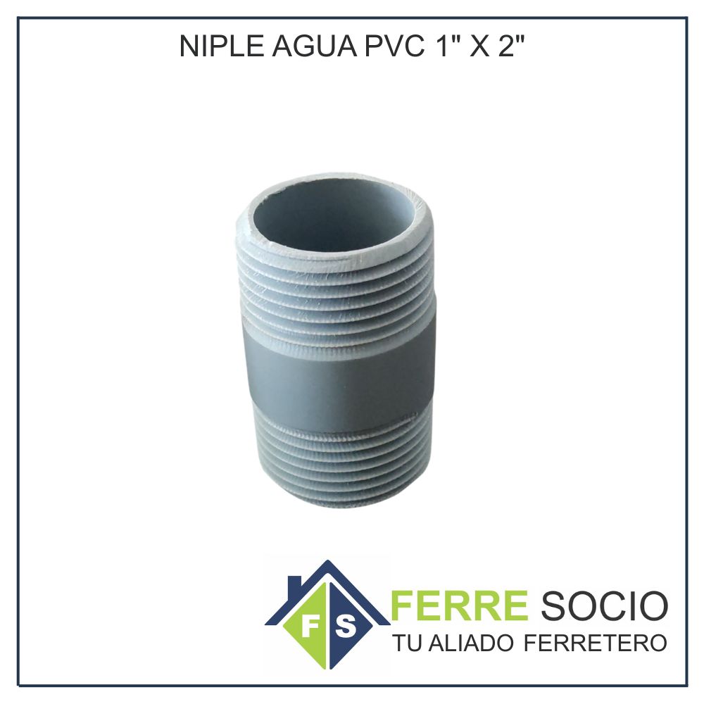 NIPLE AGUA PVC 1" X 2"