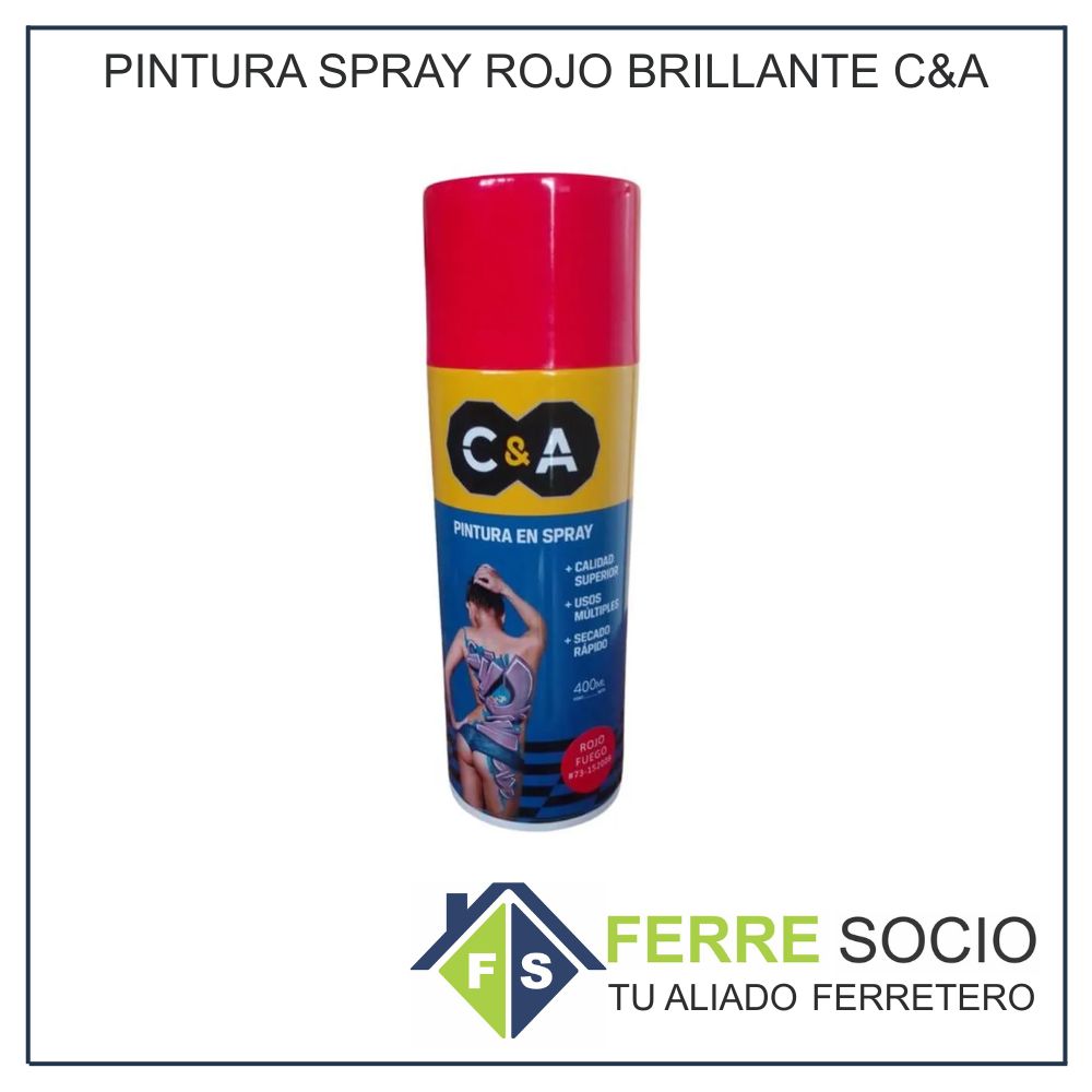 PINTURA SPRAY ROJO BRILLANTE C&A