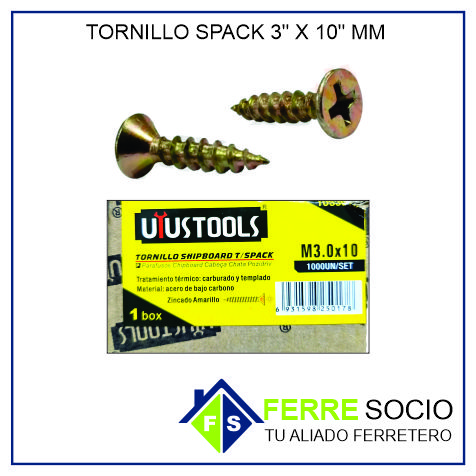 TORNILLO SPACK 3.0X10 MM POR UNIDAD