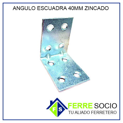 ANGULO ESCUADRA 40MM ZINCADO