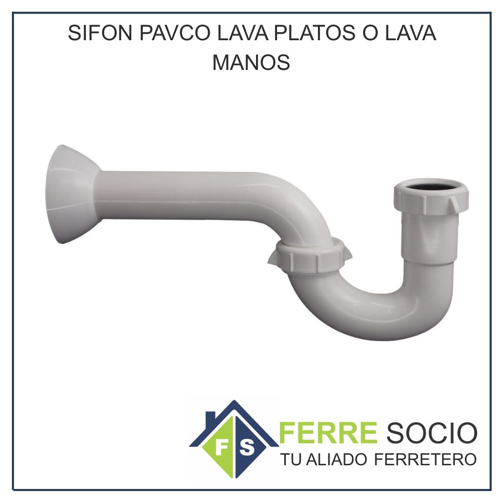 SIFON PAVCO LAVA PLATOS O LAVA MANOS