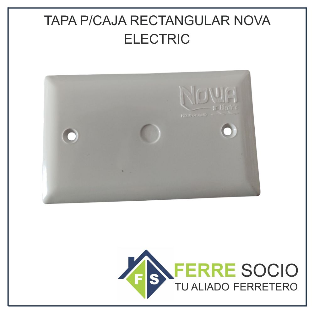 TAPA P/CAJA RECTANGULAR NOVA ELECTRIC